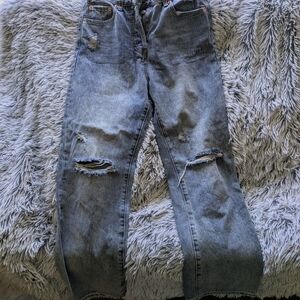 Gucci Light Blue Distressed Boyfriend Jeans